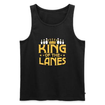 King Of The Lanes Team Player StrikeBowling - Men's Premium Organic Tank Top - black - Front - Michal (187cm)