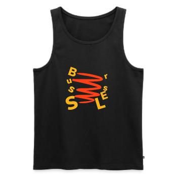 Brussels Bruxelles Brüssel - Men's Premium Organic Tank Top - black - Front - AI Model Male 178 light (178cm)