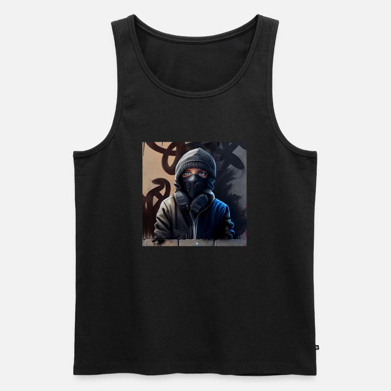 Lokaler Ninja Graffiti Maker - Männer Premium Bio Tank Top - Schwarz