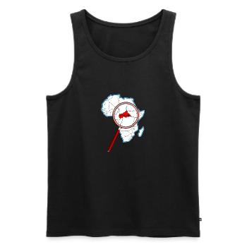 Central African Republic Under A Magnifying Glass - Men's Premium Organic Tank Top - black - Front - Michal (187cm)