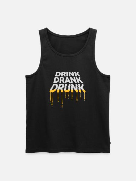 drink drank drunk Zitat - Männer Premium Bio Tank Top - Schwarz