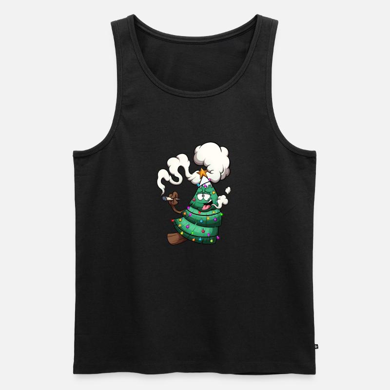 Bekeinter Weihnachtsbaum - Männer Premium Bio Tank Top - Schwarz