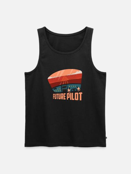 Future Pilot Airline Fly Aviation - Men's Premium Organic Tank Top - black