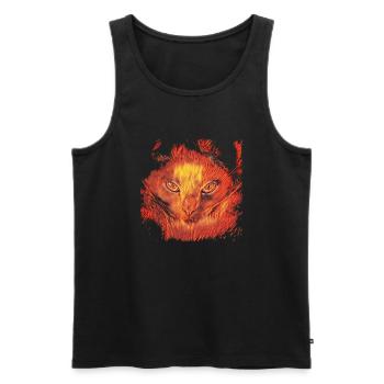 BAKENEKO (2) - Men's Premium Organic Tank Top - black - Front - AI Model Male 178 light (178cm)