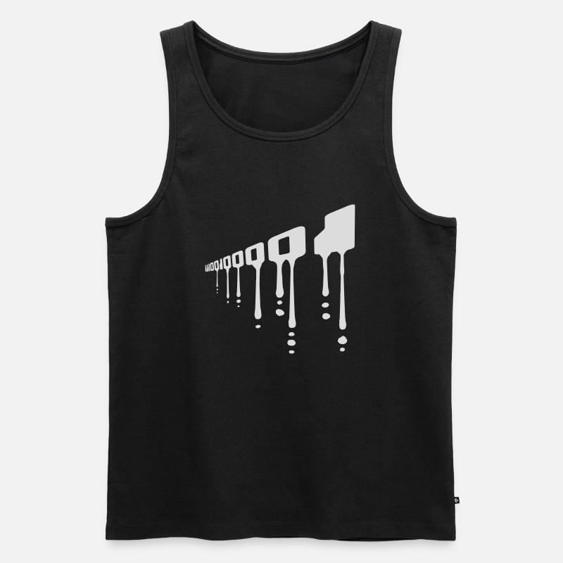 Binär Code Programm Sprache - Männer Premium Bio Tank Top - Schwarz