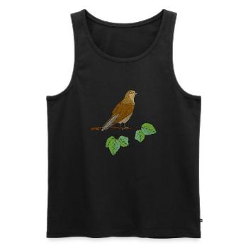 Oiseau - Débardeur bio Premium Homme - noir - Devant - Michal (187cm)