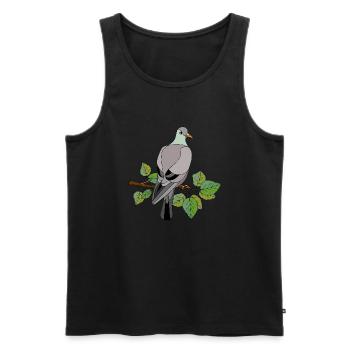 Oiseau - Débardeur bio Premium Homme - noir - Devant - Michal (187cm)