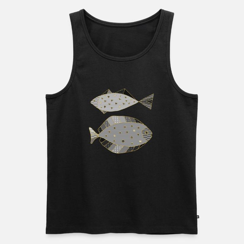 Fische - Männer Premium Bio Tank Top - Schwarz