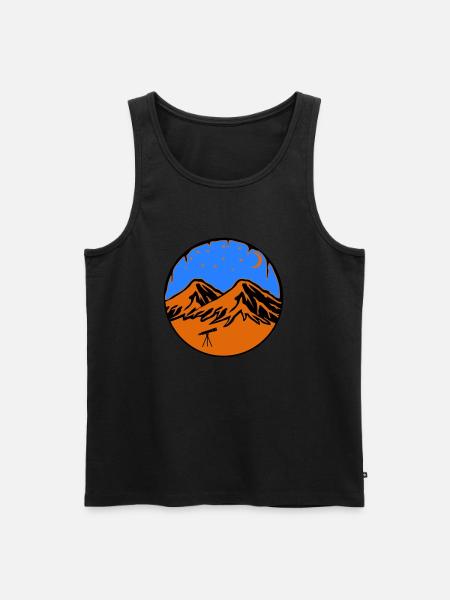 Starry Sky Mountains - Men's Premium Organic Tank Top - black
