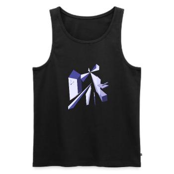 crazy sign - Männer Premium Bio Tank Top - Schwarz - Vorne - AI Model Male 178 light (178cm)