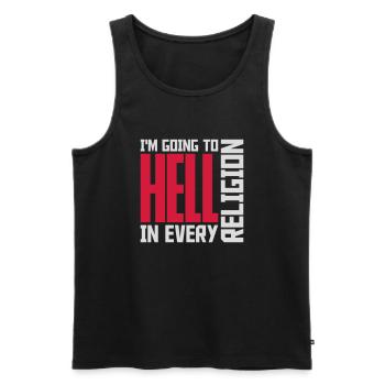 im going to hell - Männer Premium Bio Tank Top - Schwarz - Vorne - AI Model Male 178 light (178cm)