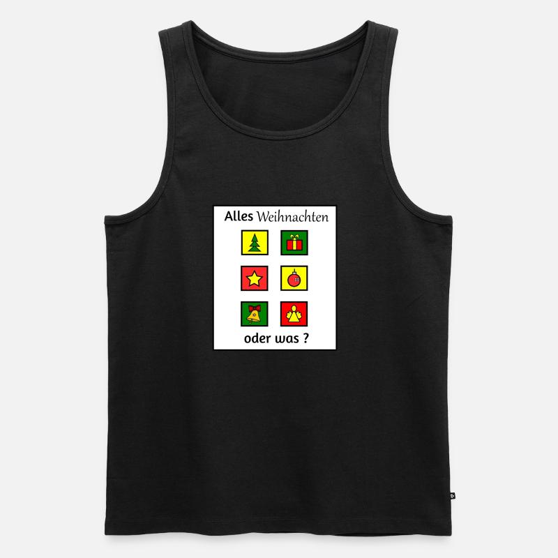 Alles Weihnachten oder was - Männer Premium Bio Tank Top - Schwarz