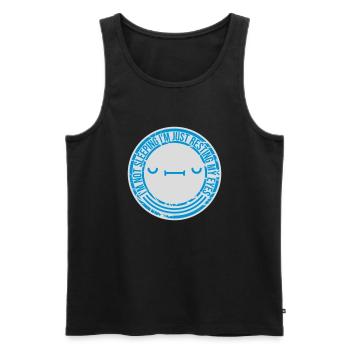 im not sleeping Zitat - Männer Premium Bio Tank Top - Schwarz - Vorne - Michal (187cm)