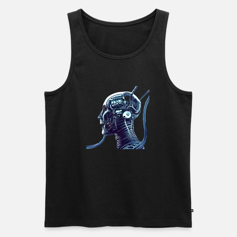 The Singularity Is Coming - Männer Premium Bio Tank Top - Schwarz