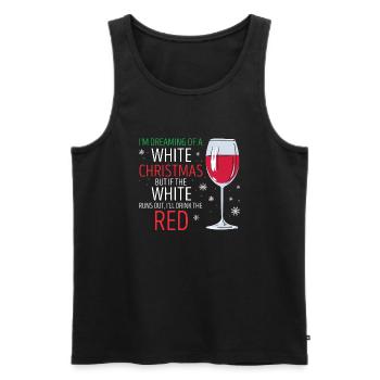 I'm Dreaming Of A White Christmas Retro Wine Lover - Männer Premium Bio Tank Top - Schwarz - Vorne - AI Model Male 178 light (178cm)