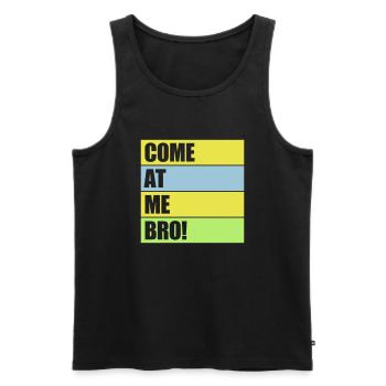 Viens à moi bro - Débardeur bio Premium Homme - noir - Devant - AI Model Male 178 light (178cm)