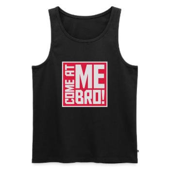 Viens à moi bro - Débardeur bio Premium Homme - noir - Devant - AI Model Male 178 light (178cm)