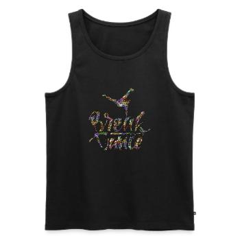 Heavy Metal Rock Musik Hip Hop Breakdance Pop Danz - Männer Premium Bio Tank Top - Schwarz - Vorne - AI Model Male 178 light (178cm)