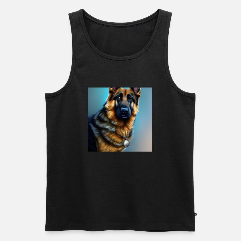 Deutscher Schäferhund - Männer Premium Bio Tank Top - Schwarz