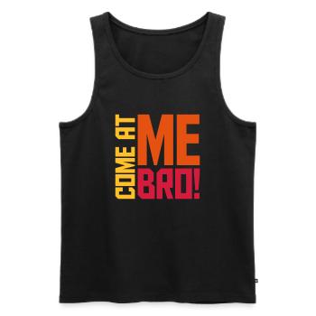 Viens à moi bro - Débardeur bio Premium Homme - noir - Devant - AI Model Male 178 light (178cm)