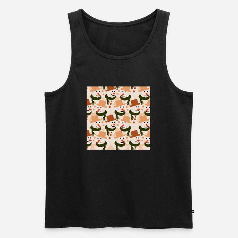 Schneemänner - Männer Premium Bio Tank Top - Schwarz