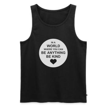 you can be kind - Männer Premium Bio Tank Top - Schwarz - Vorne - Michal (187cm)