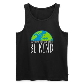you can be kind - Männer Premium Bio Tank Top - Schwarz - Vorne - Michal (187cm)