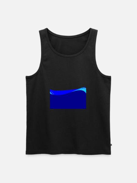 Dark Blue Wave Background - Men's Premium Organic Tank Top - black