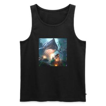 Kreatur im magischen Wald - Männer Premium Bio Tank Top - Schwarz - Vorne - AI Model Male 178 light (178cm)