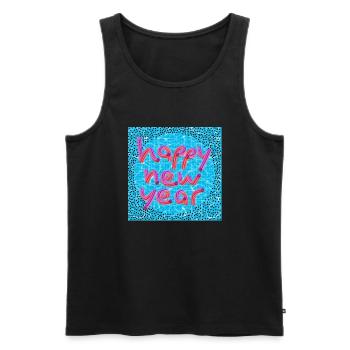 Frohes neues Jahr! - Männer Premium Bio Tank Top - Schwarz - Vorne - Michal (187cm)