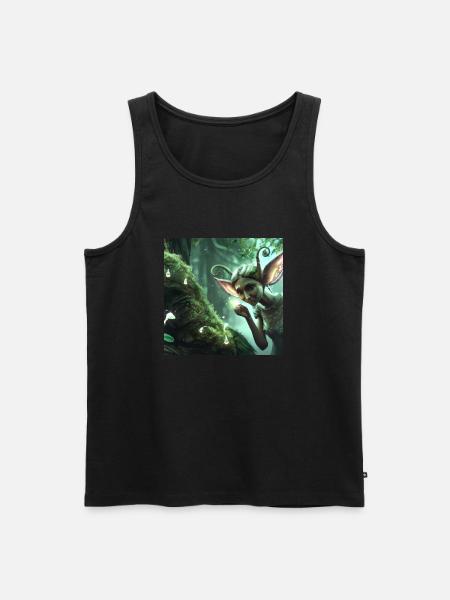 Fee im magischen Wald - Männer Premium Bio Tank Top - Schwarz