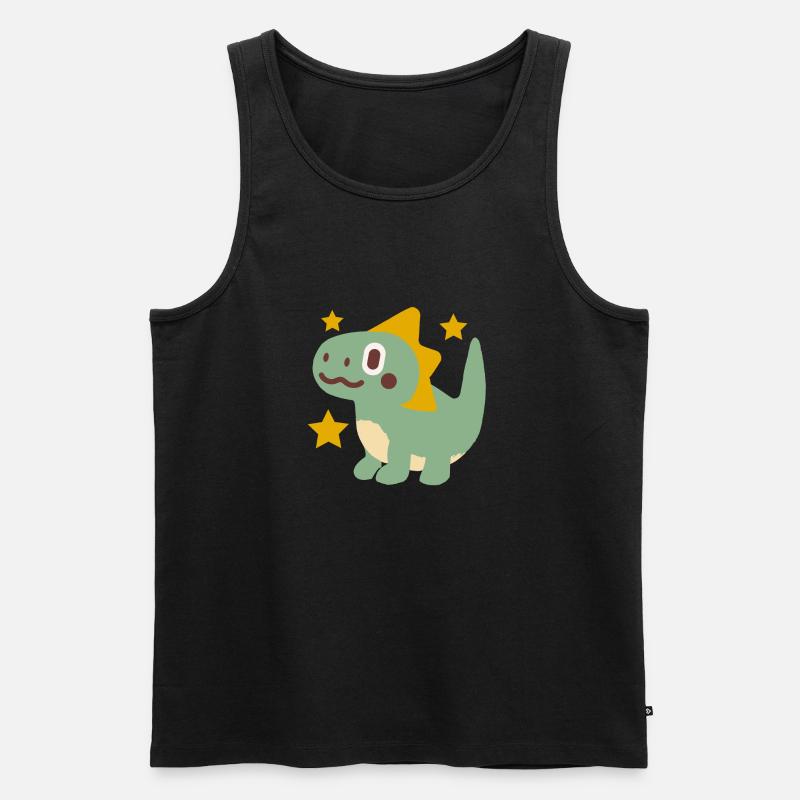 Dinosaurier - Männer Premium Bio Tank Top - Schwarz