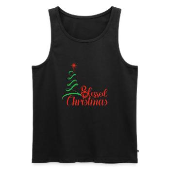 Christmas Wishes to All - Men's Premium Organic Tank Top - black - Front - Michal (187cm)