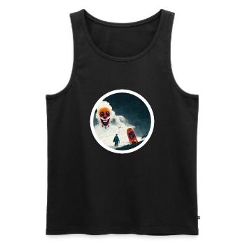 Clowns des neiges - Débardeur bio Premium Homme - noir - Devant - Michal (187cm)