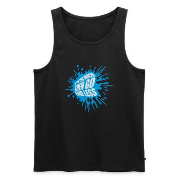 if im too much - Männer Premium Bio Tank Top - Schwarz - Vorne - AI Model Male 178 light (178cm)