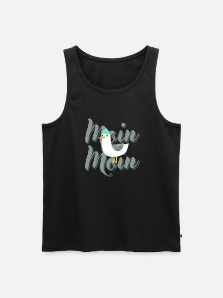 Moin Moin - Männer Premium Bio Tank Top - Schwarz
