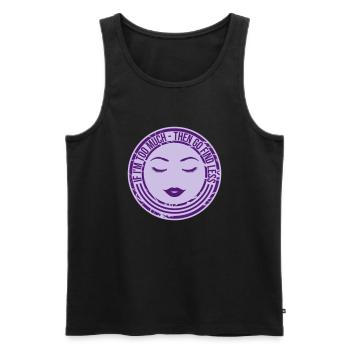 if im too much - Männer Premium Bio Tank Top - Schwarz - Vorne - AI Model Male 178 light (178cm)