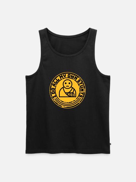 all my own stunts - Men's Premium Organic Tank Top - black