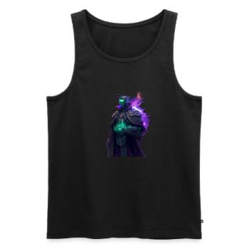Robot/Magical Humanoid - Men's Premium Organic Tank Top - black - Front - AI Model Male 178 light (178cm)