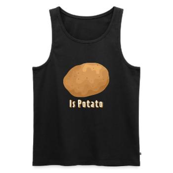 stephen colbert is potato - Men's Premium Organic Tank Top - black - Front - Michal (187cm)