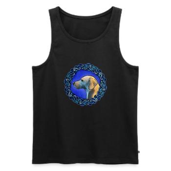 Alfred Jack Russel Terrier - Men's Premium Organic Tank Top - black - Front - Michal (187cm)