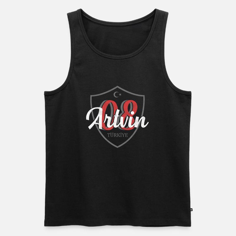 Artvin - Men's Premium Organic Tank Top - black