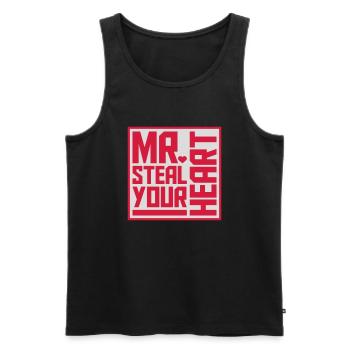 mr steal your heart - Männer Premium Bio Tank Top - Schwarz - Vorne - Michal (187cm)