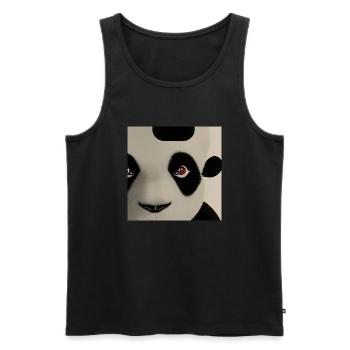 Panda - Men's Premium Organic Tank Top - black - Front - Michal (187cm)