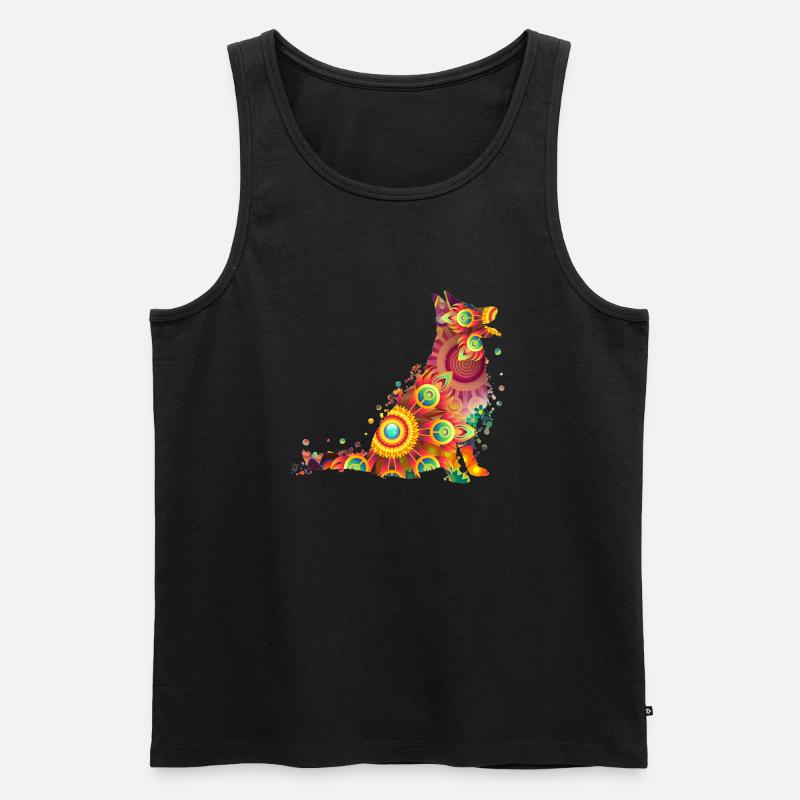 German Shepherd Deutscher Schäferhund - Männer Premium Bio Tank Top - Schwarz
