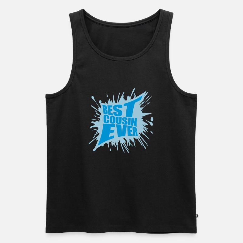best cousin ever Zitat - Männer Premium Bio Tank Top - Schwarz