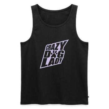 crazy dog lady Zitat - Männer Premium Bio Tank Top - Schwarz - Vorne - Michal (187cm)