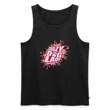 crazy dog lady quote - Men's Premium Organic Tank Top - black - Front - Michal (187cm)