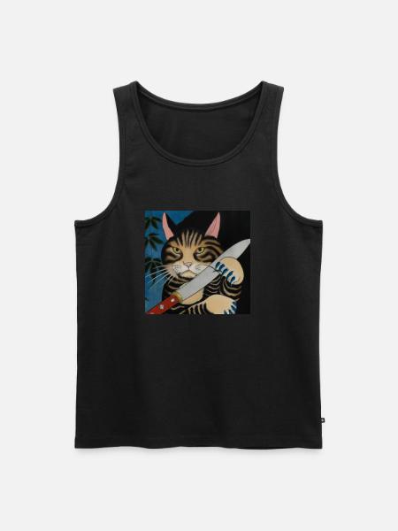 Catana - Japanese Ukiyo Paintings - Men's Premium Organic Tank Top - black