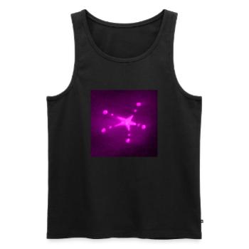 PURPLE STAR - Men's Premium Organic Tank Top - black - Front - AI Model Male 178 light (178cm)